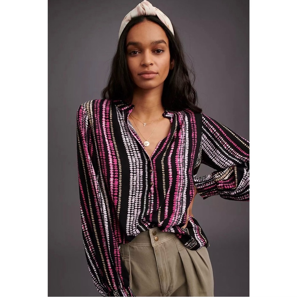 Anthro Maeve Colette Peasant Blouse Sz. Medium